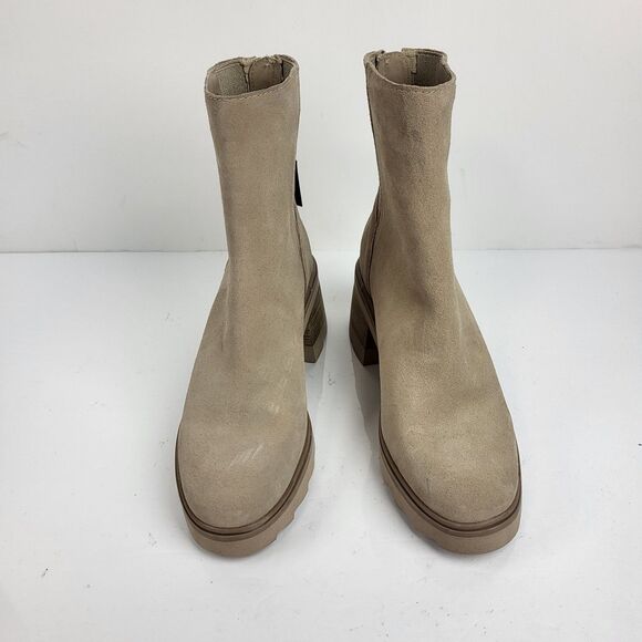 Dolce Vita Women Martey waterproof Boots Booties Chunky Block Heel Suede Zip 6.5 - Picture 10 of 15